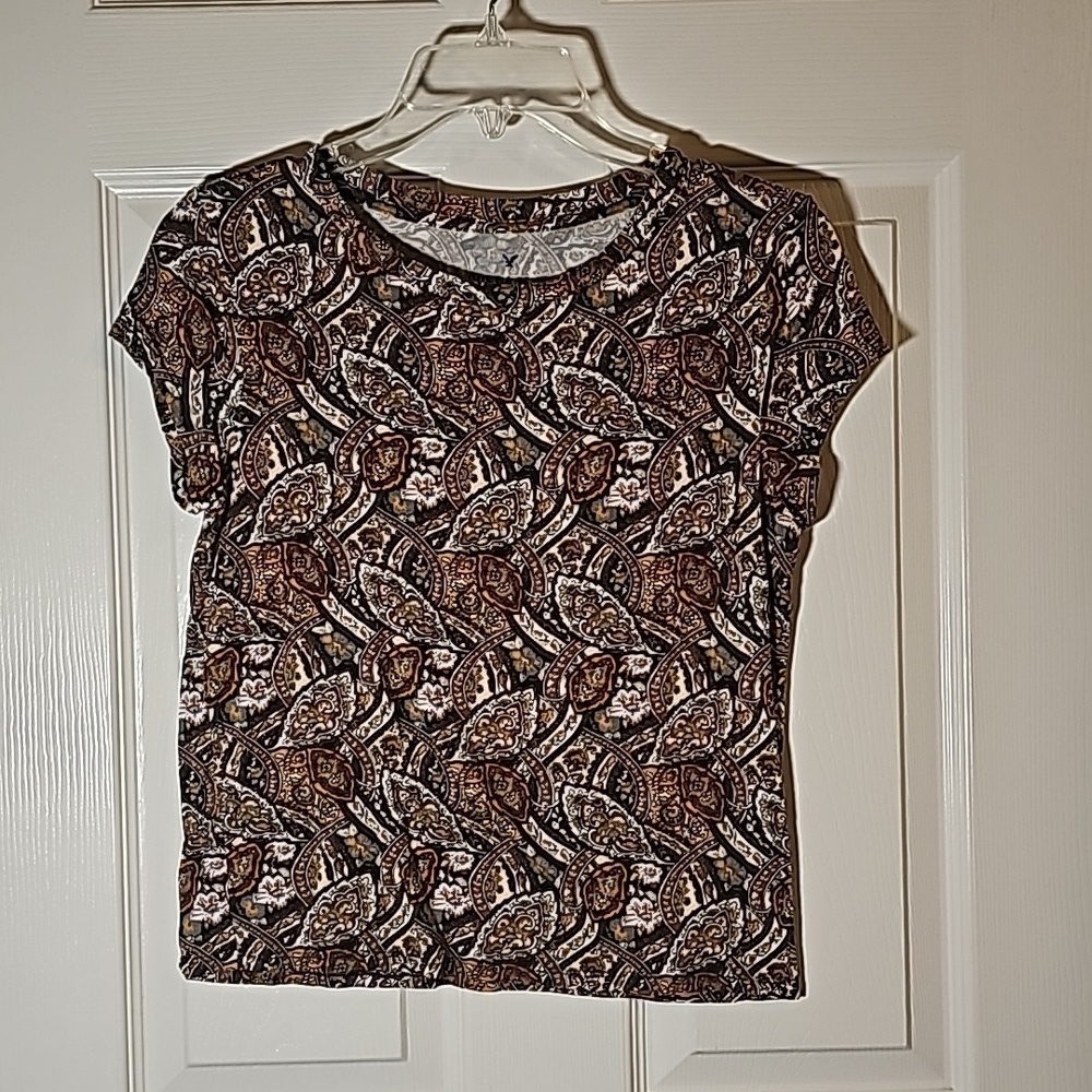 American Eagle Paisley Multicolored Soft and Sexy Tee Size S